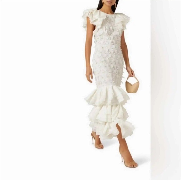 Zimmermann Dresses & Skirts - NWT Zimmermann Dancer Frilled White Dress US 10 Zimmermann SIZE 3